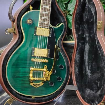 Gibson Les Paul Custom in Translucent Green w/ Bigsby, Gold Hardware & Original Case image 19