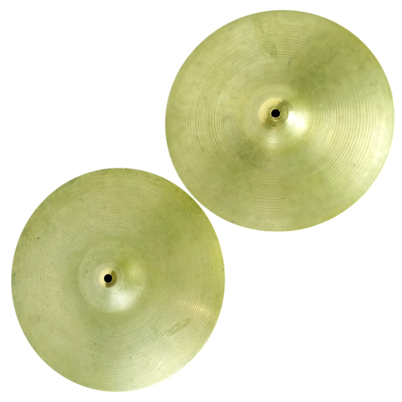 Zildjian 14" Hi-Hats 768/1306g New Beat Cymbals B20 Avedis USA Vintage 60s-70s — main photograph