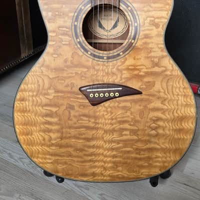 Dean Exotica Acoustic Wlectric Guitar Quilted Ash Quilt Top Active Pre-Amp with XLR Output image 8