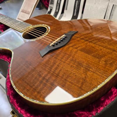 Taylor W-14 PRESENTATION SERIES 1 of 1 USA 1998 FLAME WALNUT KUJO Custom Shop Masterbuilt Acoustic Guitar W14 K14 K Master Built GA Grand Auditorium TIME CAPSULE CASE QUEEN RARE! RARE! RARE! image 1