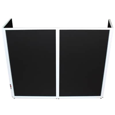ProX White Aluminum 4-Panel DJ Scrim Facade Frontboard w/ Travel Bag + Chair image 3