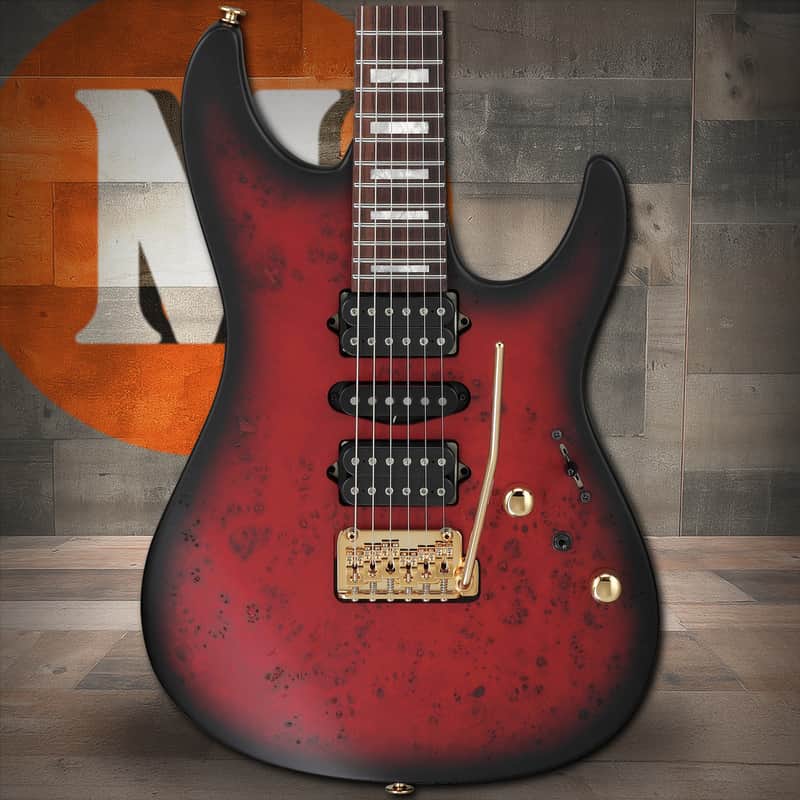 Ibanez Kiko Loureiro Signature 6 String Electric Guitar w/Case - Transparent Ruby Red (KIKO100TRR) image 1