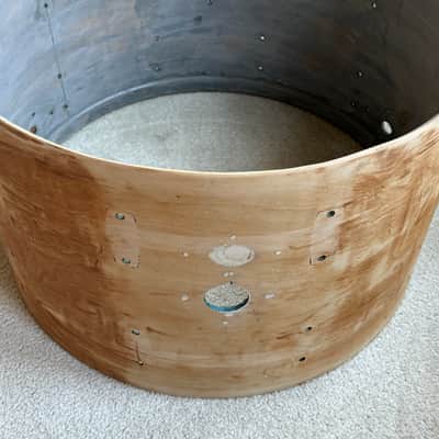 Rogers Holiday Swivomatic Era 22” x 14 Inch Bass Drum Shell Project 60s - Natural image 10