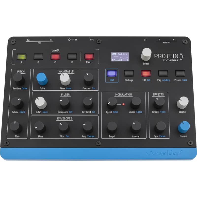 Waldorf Protein 8-Voice Desktop Wavetable Synthesizer image 1