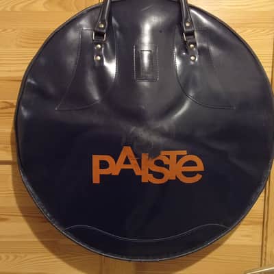 Paiste Rare,Vintage 22" Leatherette Premium Cymbal Bag 1982 - Dark Blue 🔵 / Orange 🧡 image 2