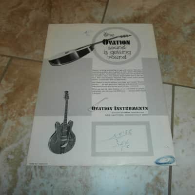 Vintage 1968 Ovation Third Generation Amplifier Catalog and Price List! Rare, Original Case Candy! image 6