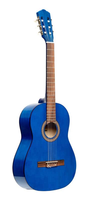 STAGG 4/4 Classical Guitar With Linden Top Blue Full Size W Nylon Strings image 1