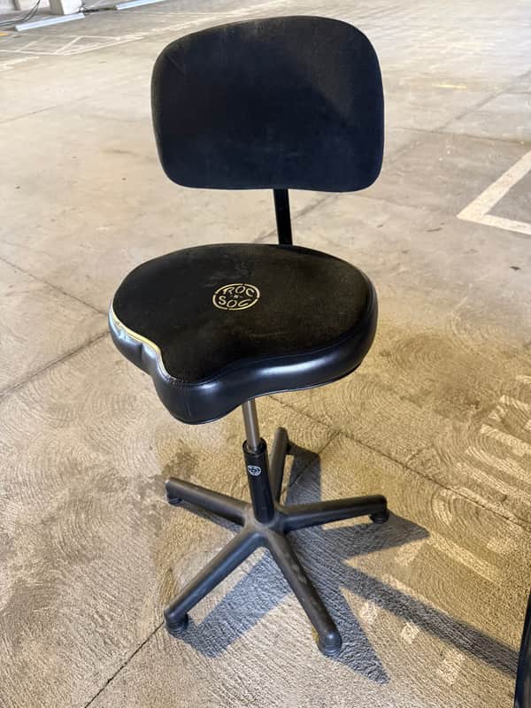 Roc N Soc Roc-N-Soc Lunar Series Original Gas Drum Throne With Back Rest - Black image 1
