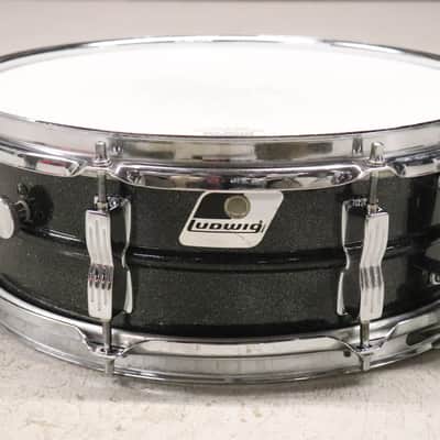 Ludwig LM404 Acrolite 5x14" Snare Drum Black Galaxy Vintage 1980's #2 image 1