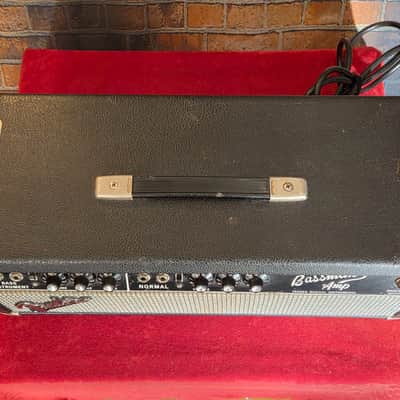 Vintage 1965 Fender Bassman 2-Channel 50-Watt Guitar Amp Head Black Panel - Replaced Late 60’s Style Grill Cloth image 8
