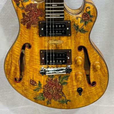 Blueberry Handmade Electric Guitar Double Cutaway Semi-Hollowbody image 1