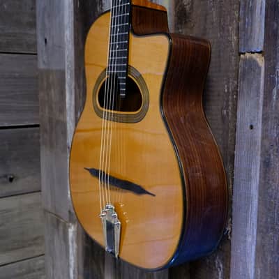 Gitane D-500 Gran Bouche Professional Gypsy Jazz Manouche Guitar - High Gloss Natural w/ Aging Top Toner w/ Deluxe Gig Bag image 4