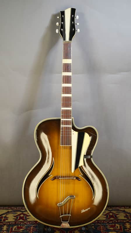 Sampo Archtop 1950s - Chocolate Sunburst made In Germany image 1
