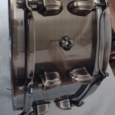 Mapex Black Panther Brass Cat 14x5.5" Brass Snare Drum with Brass Hardware - Antique Brass image 11
