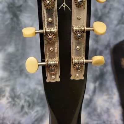 1960's Kay Musical Note Faux Tiger Stripe Parlor Student Guitar Pro Setup Original Soft Shell Case image 8