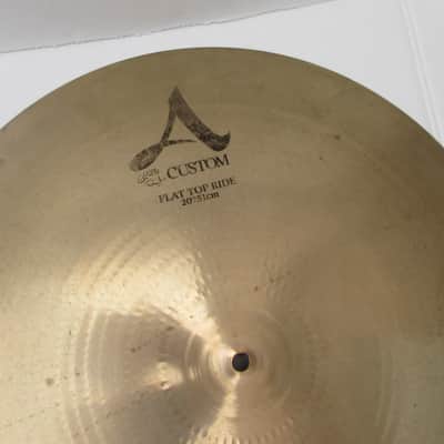 Zildjian A Custom 20" Flat Top Ride Cymbal 2268 Grams Good Condition image 4