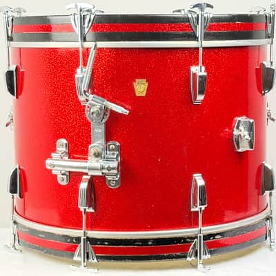 Ludwig 20/13/16" "Super Beat" Drum Set - Red Sparkle w/ COB Rims image 4