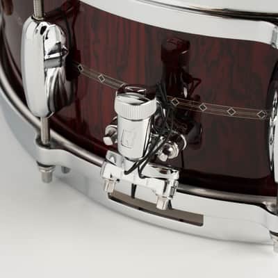 Tama TBS1455S DKR STAR Bubinga Snare Drum / Dark Red Cordia 14"×5.5" image 3
