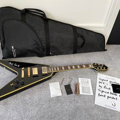 ESP for Paul Smith - V Shape Travel Electric Guitar - Black - SIGNED - 400 Limited Edition image 1