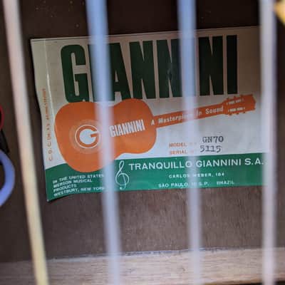 Vintage Giannini GN70  Classical/ Nylon  Electric  guitar image 8