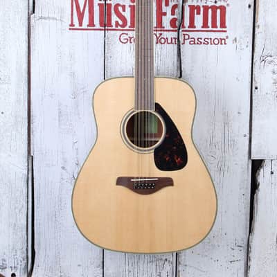 Yamaha FG820-12 Dreadnought 12 String Acoustic Guitar Solid Spruce Top Natural image 2