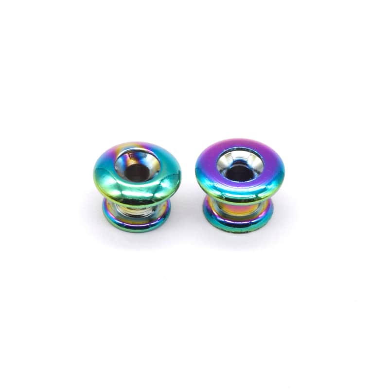 KD By AxLabs Small Strap Buttons (2) Rounded Top - 13mm Top, 10mm Bottom - Burnt Chrome image 1
