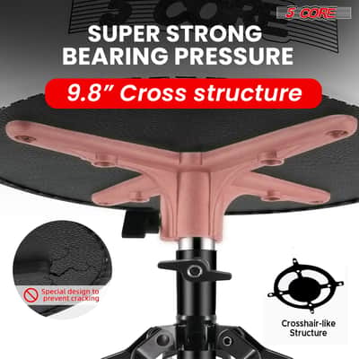 5 Core Drum Throne 3" Padded Drum Seat Height Adjustable Drumming Chair for Practice and Performance image 6