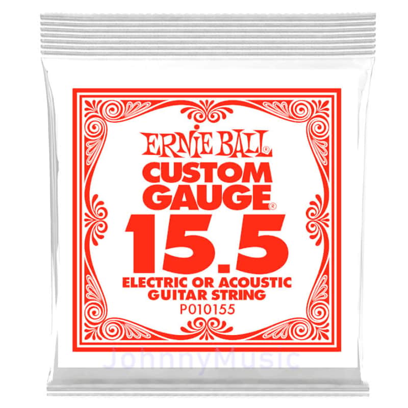 .0155 Custom Gauge Plain Steel Single String For Electric Guitar Strings Specially Tempered High Carbon Tin Plated - The Slinky Standard! image 1