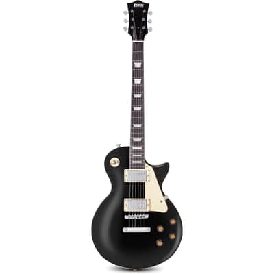 LyxPro 39” SB Series Electric Guitar, 3-Way Pickup Solid Body Guitar, Black image 1
