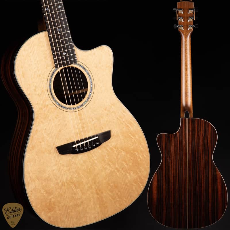 Goodall Parlor 14 Fret Cutaway - Bearclaw Sitka Spruce & Macassar Ebony image 1