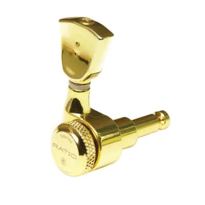 Graph Tech Ratio Electric Locking 3x3 Tuners Vintage Buttons, Gold PRL-8341-G0