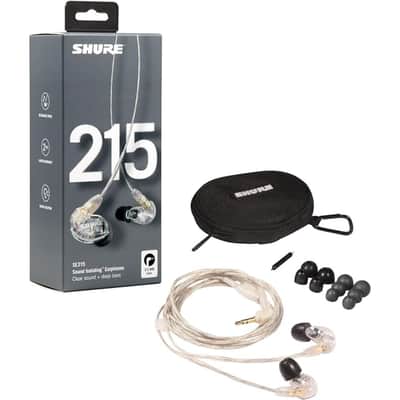 Shure SE215 Professional Sound Isolating In-Ear Monitors- Clear image 4