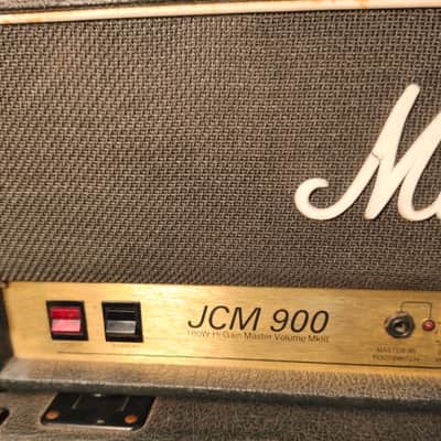 Marshall JCM 900 Model 2100 100-Watt Hi Gain Master Volume MkIII 4x12 Half Stack 1990s - Black image 3