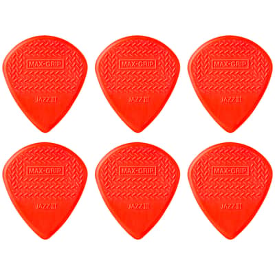 471P3N Max Grip Jazz III Nylon 1,38 mm Sachet de 6 Dunlop image 1