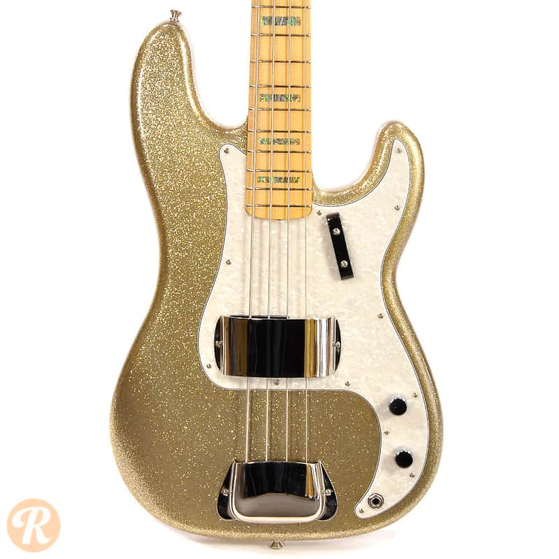 Fender Adam Clayton Signature Precision Bass Gold Sparkle 2011 image 1