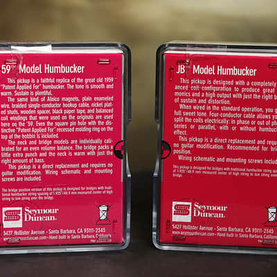 Seymour Duncan SH-4 JB Bridge & SH-1 59 Neck WHITE Humbucker Pickup Set image 2
