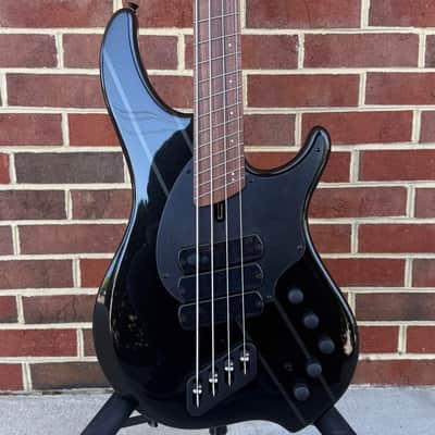 Dingwall JT3 4-String John Taylor Signature Model, Stealth Black w/ Rio Stripes, Nyatoh Body, Maple Neck, Pau Ferro Fretboard, Matching Headstock, Neve Preamp, Gig Bag image 1