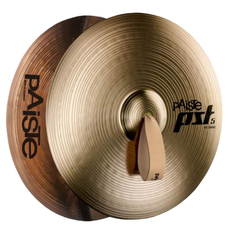 Paiste PST5 Marching Cymbals 14"incl. Pads and Straps - Marching Cymbal image 1