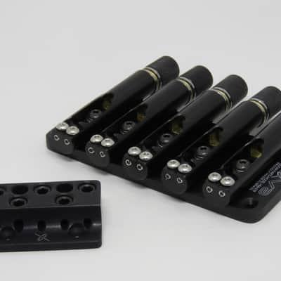 Headless bass bridge 5 strings 19 mm spacing with base plate by Nova Guitar Parts image 2