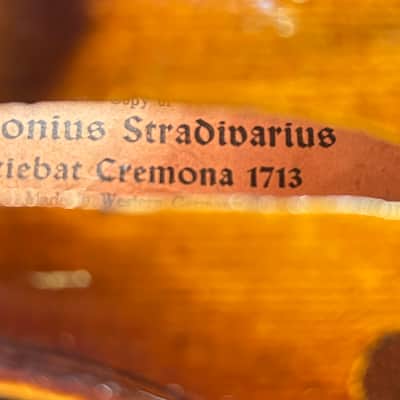 Vintage 4/4 adult violin 1913-1920 - original finish - labeled image 12