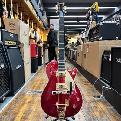 Gretsch G6129TG-59VS Limited-edition Sparkle Jet Electric Guitar Red Sparkle w/Hard Case image 4