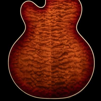 Gretsch G6136TGQM-59 Limited Edition Quilt Classic Falcon with Bigsby, Ebony FB, Forge Glow image 3