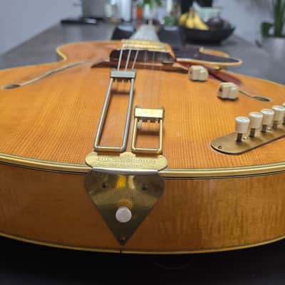 1951 Epiphone Zephyr Emperor Vari-Tone Regent Venetian Cutaway Flame Blonde New York Varitone American Vintage 50s 1950's USA Hollow Body Archtop Pre-Gibson Electric Guitar image 12