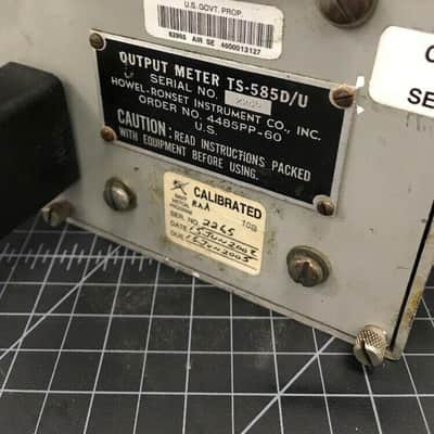 Vintage US Army TS-585 C/U Audio Output Level Meter, With Lid #2 image 6