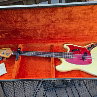 Fender Mustang Bass w/OHSC May 17, 1967 - Olympic White image 1