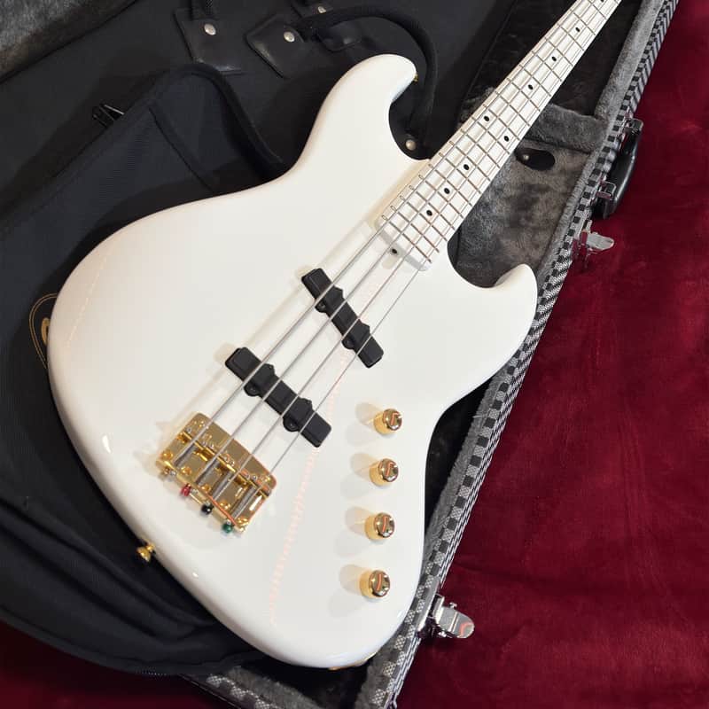2022 Moon Custom Guitars Japan JJ-4 Larry Graham Signature - Snow White image 1