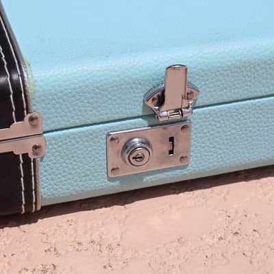 Squier Stratocaster Black Electric Guitar & Fender Mint Green Hard Case image 16