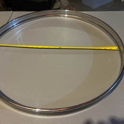 Unknown 22” Chrome Bass Hoop with Black inlay image 1