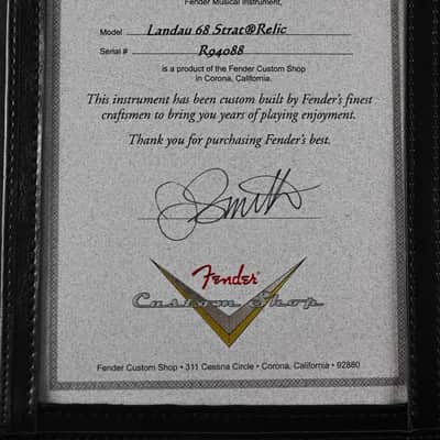 Fender '68 Landau Statocaster Jason Smith Masterbuilt from 2020 in Relic Black with original Hardcase image 12