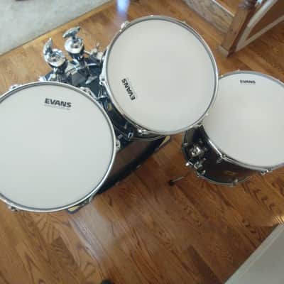Yamaha Oak custom drums made in Japan uzikuri emerald lacquer pro heads excellent image 11